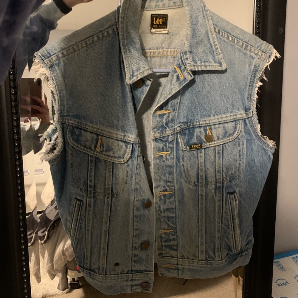 Vintage oversized jean vest